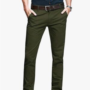 Men's Olive Army Green Chinos